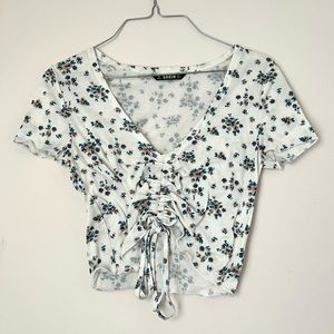 Floral white blouse
